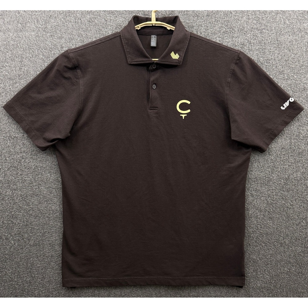 LIV Golf‎ Shirt Mens Large Brown Cleeks Golf Club Project Polo